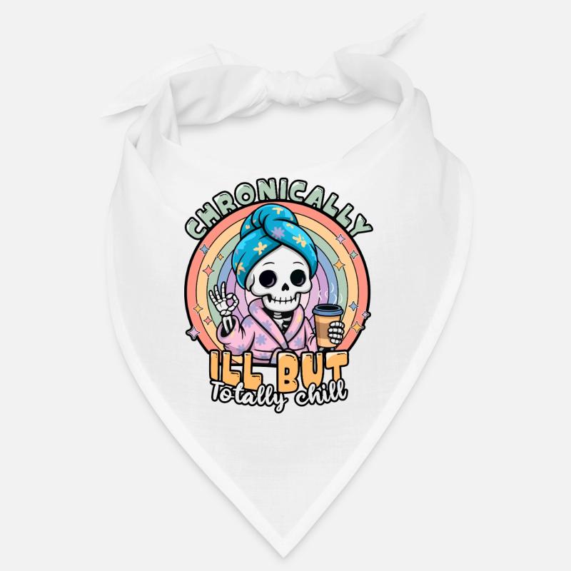 Fibromyalgia Awareness Chronically Ill Skeleton Bandana
