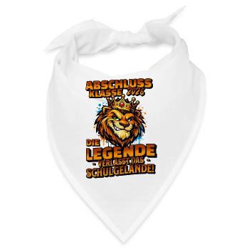Abschlussklasse 2026 Löwe | Schulabgänger - Bandana - Weiß - Vorne