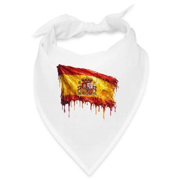 Tröpfelnde Spanienflagge Kunst - Bandana - Weiß - Vorne