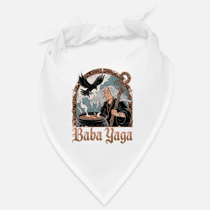 Baba Yaga Slavic Witch Crow Cauldron Mythology Bandana