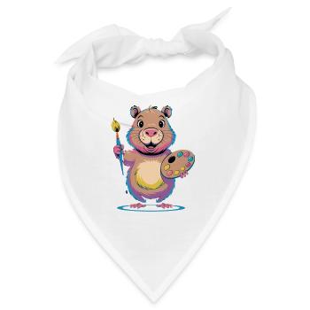  Lustiger Fisch Mit Roten Lippen Comic Fisch Humor - Bandana - Weiß - Vorne