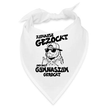 Zuhause gezockt Gymnasium gerockt Capybara Abitur - Bandana - Weiß - Vorne