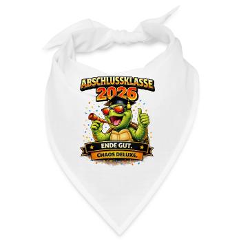 Abschlussklasse 2026 Schildkröte | Schulabgänger - Bandana - Weiß - Vorne