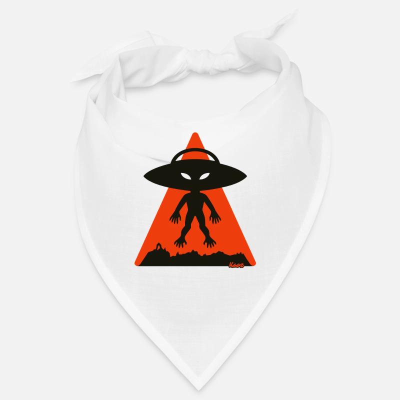 Alien Shadow Under Orange Triangle Bandana