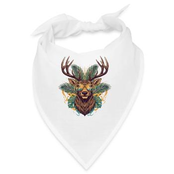 Hirsch Tropen-Sonnenbrille - Bandana - Weiß - Vorne