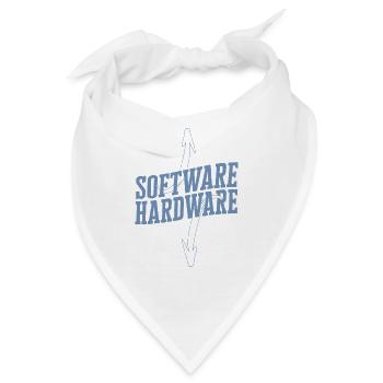 Lustiger IT Spruch Software Hardware Wortspiel - Bandana - Weiß - Vorne