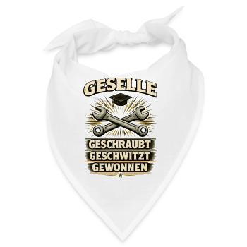Geselle Gesellenprüfung bestanden Ausbildung - Bandana - Weiß - Vorne