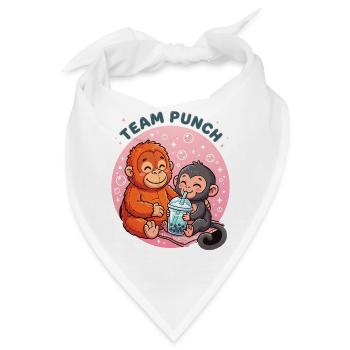 Team Punch Kawaii Baby Monkey Punch - Bandana - Weiß - Vorne