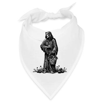Todesfigur Osterkorb Versteckte Eier Gras - Bandana - Weiß - Vorne