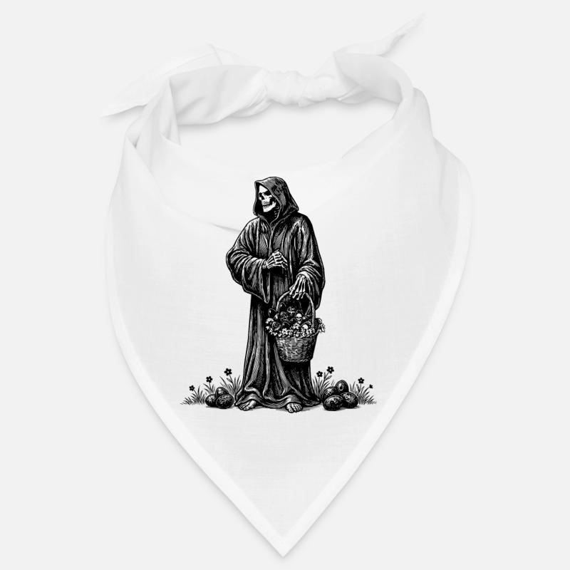 Panier de Pâques de la Figure de la Mort, Œufs cachés, herbe Bandana