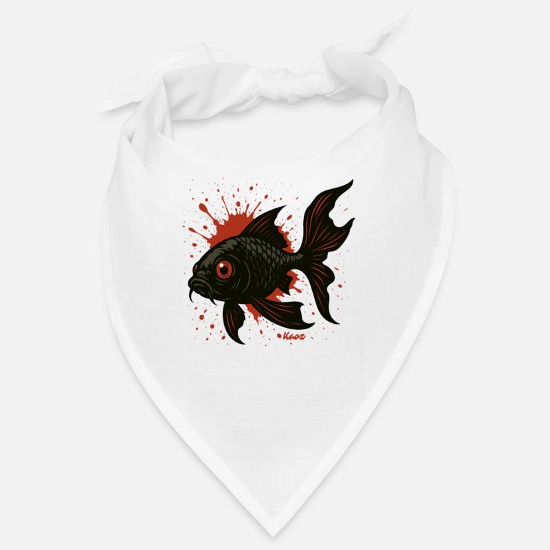 Éclaboussures de carpes koi : Poisson noir Bandana