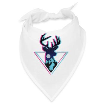Kunst des Kosmischen Hirschberg-Neondreiecks - Bandana - Weiß - Vorne
