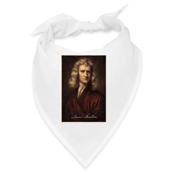 Isaac-Newton Porträt - Bandana - Weiß - Vorne