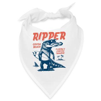 Ripper Surfer Croc Cocoa Beach Florida - Bandana - Weiß - Vorne