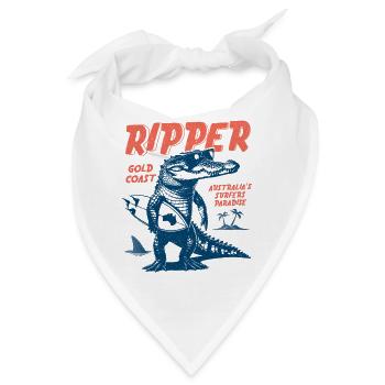 Ripper Surfer Croc Gold Coast Australia - Bandana - Weiß - Vorne