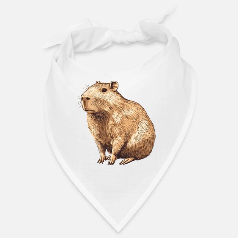 Portrait de capybara en brun chaud Bandana