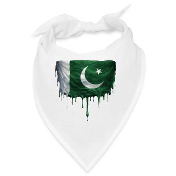 Pakistan Flag bunte Farbe - Bandana - Weiß - Vorne