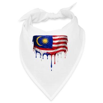 Malaysia Flagge Tropfenkunst - Bandana - Weiß - Vorne
