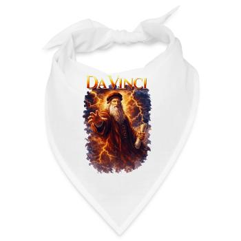 Leonardo Da Vinci Porträt - Bandana - Weiß - Vorne