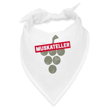 Muskateller Rebe Vintage Weintrinker Souvenir - Bandana - Weiß - Vorne