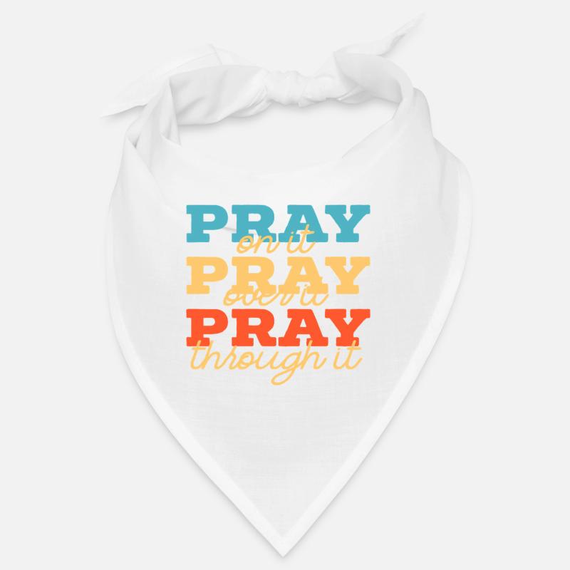 Pray On It Layered Typography Bandana