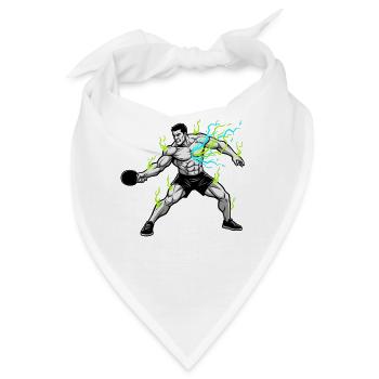 Tischtennis Platte Ping Pong Ball Sport Schmettern - Bandana - Weiß - Vorne
