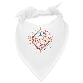 Merlot Rebe Vintage Weintrinker und Winzer Design - Bandana - Weiß - Vorne