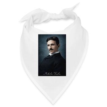 Nikola Vintage Portrait - Bandana - Weiß - Vorne