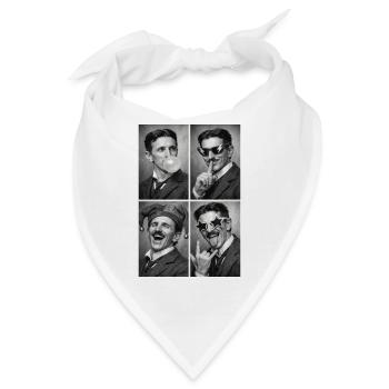 Nikola Vintage-Collage - Bandana - Weiß - Vorne