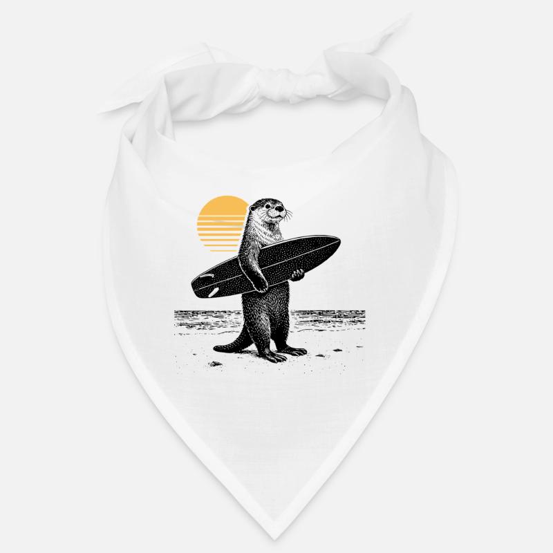 Loutre avec planche de surf Bandana