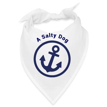 A Salty Dog - Shirt Hoodie Segeln Nordsee Ostsee - Bandana - Weiß - Vorne