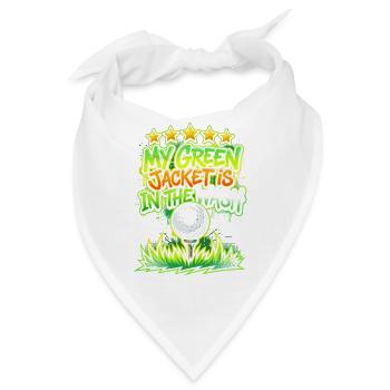 Grünes Golfmotiv in der Wäsche - Bandana - Weiß - Vorne