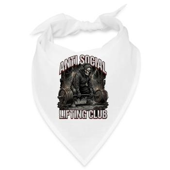 Anti Social Lifting Club Gym - Bandana - Weiß - Vorne