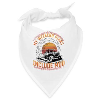 UTV Off Road 4 Wheeler Side by side - Bandana - Weiß - Vorne
