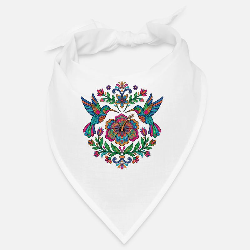 Fleurs Alebrije Colibri mexicain Bandana
