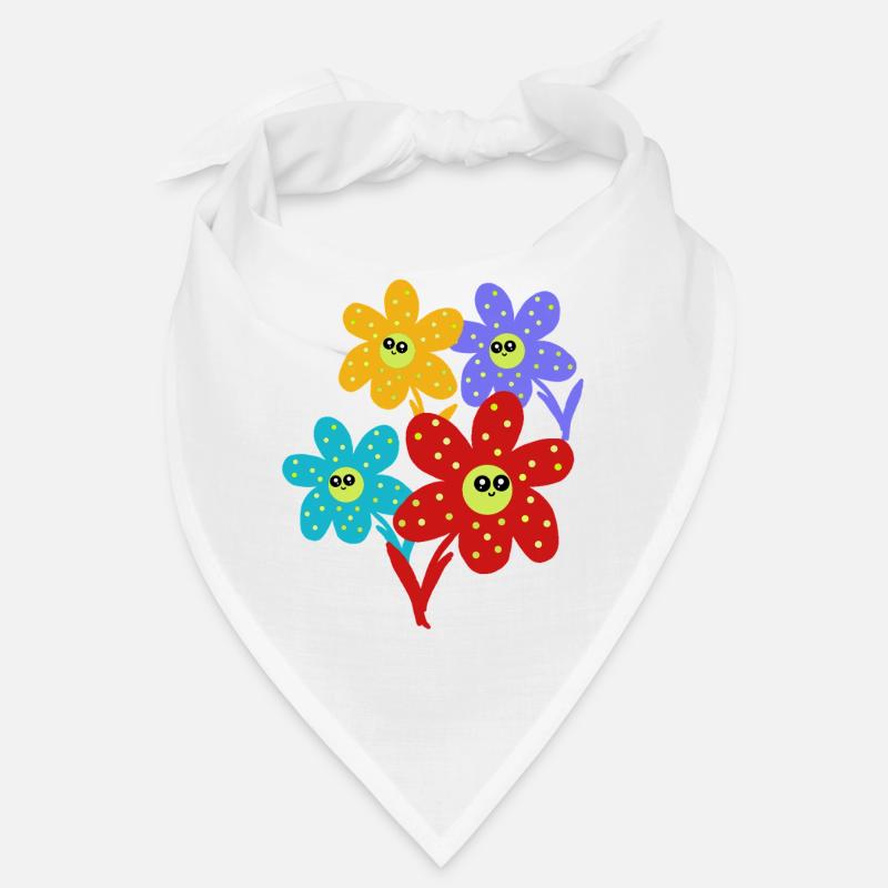 Fleur joyeuse sourire Fleur Rétro Bandana
