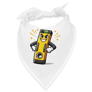Cartoon Spirit Level DIY-Tool - Bandana - Weiß - Vorne