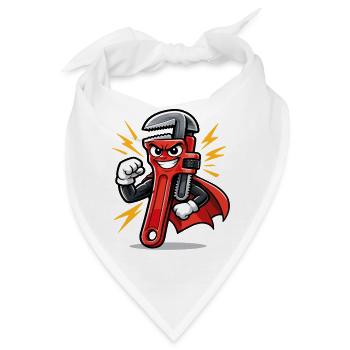 Klempnerschlüssel-Geschenk - Bandana - Weiß - Vorne
