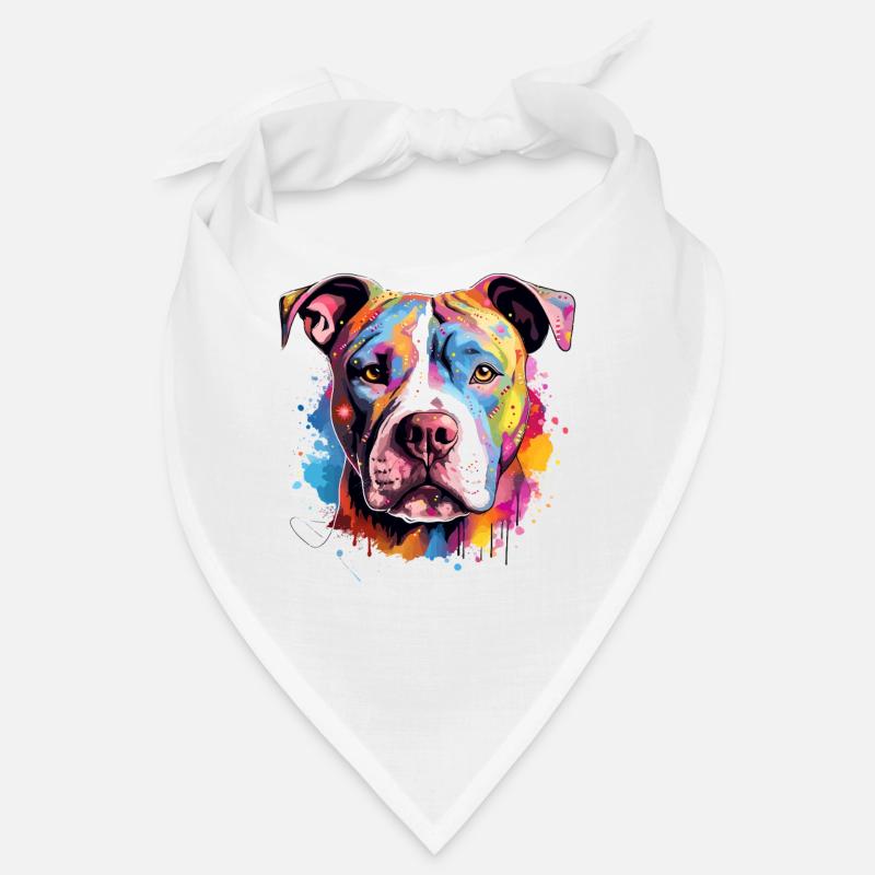 Bunte Hunde-Spritzkunst-Pitbull Bandana