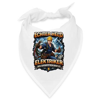 Echter Held Elektriker - Bandana - Weiß - Vorne