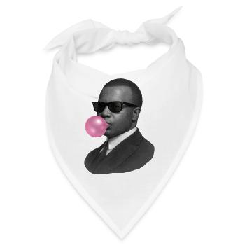 Scott Joplin mit Sonnenbrille und Kaugummi - Bandana - Weiß - Vorne