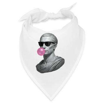 Caesar mit Sonnenbrille und Kaugummi - Bandana - Weiß - Vorne