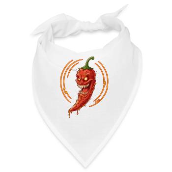 Inferno Chili Dämon - Bandana - Weiß - Vorne