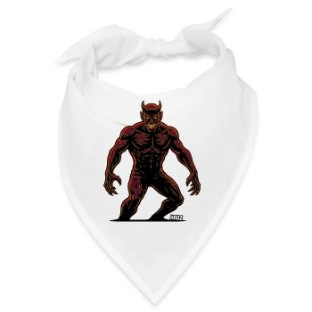 Karmesin-Dämonen-Silhouette - Bandana - Weiß - Vorne