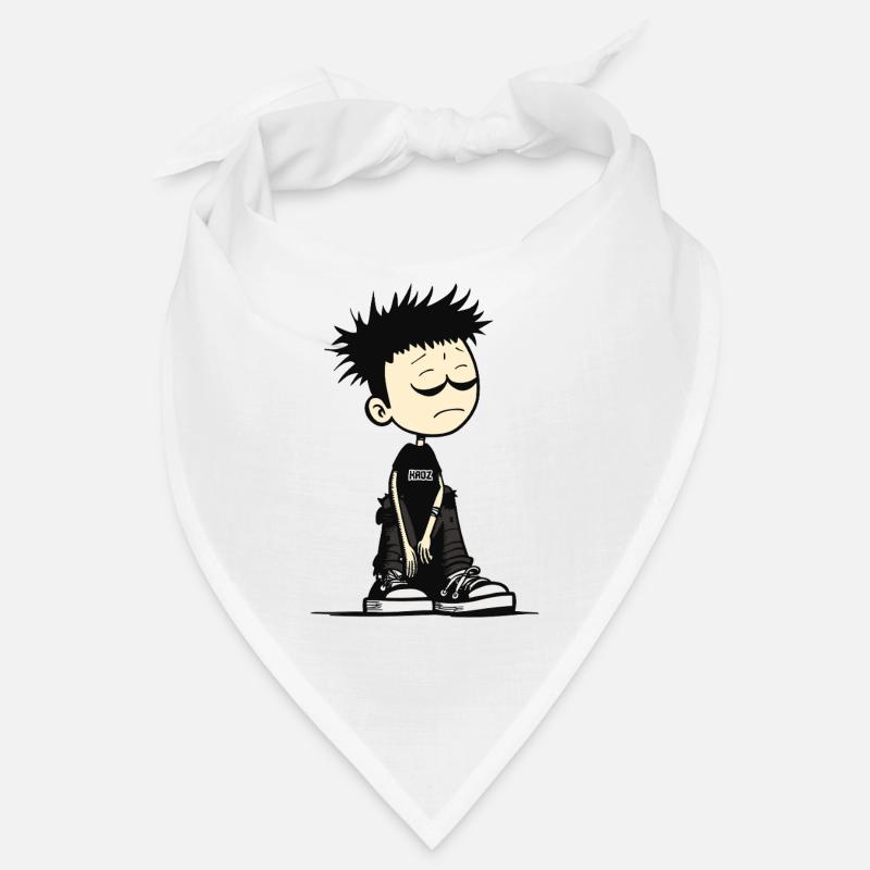 Verschlafenes Emo-Kinder-Cartoon-Tee Bandana