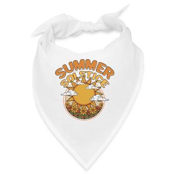 Litha Pagan: Sommersonnenwende, Mittsommer, Mittsommer, Mittsommer. - Bandana - Weiß - Vorne