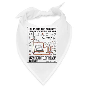 Ingenieur Plan Wasserstoffelektrolyse - Bandana - Weiß - Vorne