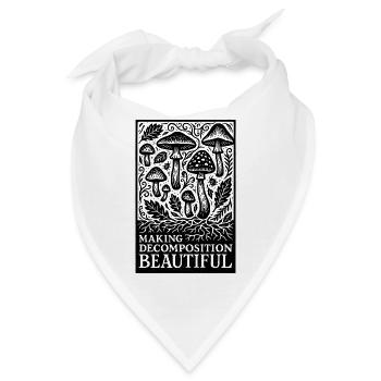 Schöner Zerfall | Pilze Dekomposition - Bandana - Weiß - Vorne