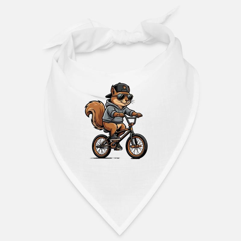 Écureuil BMX cool avec casquette et sweat à capuche Bandana