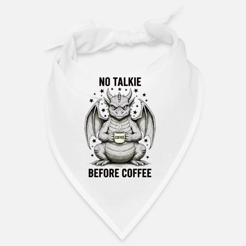 No Conversation Before Coffee Lover Dragon Bandana